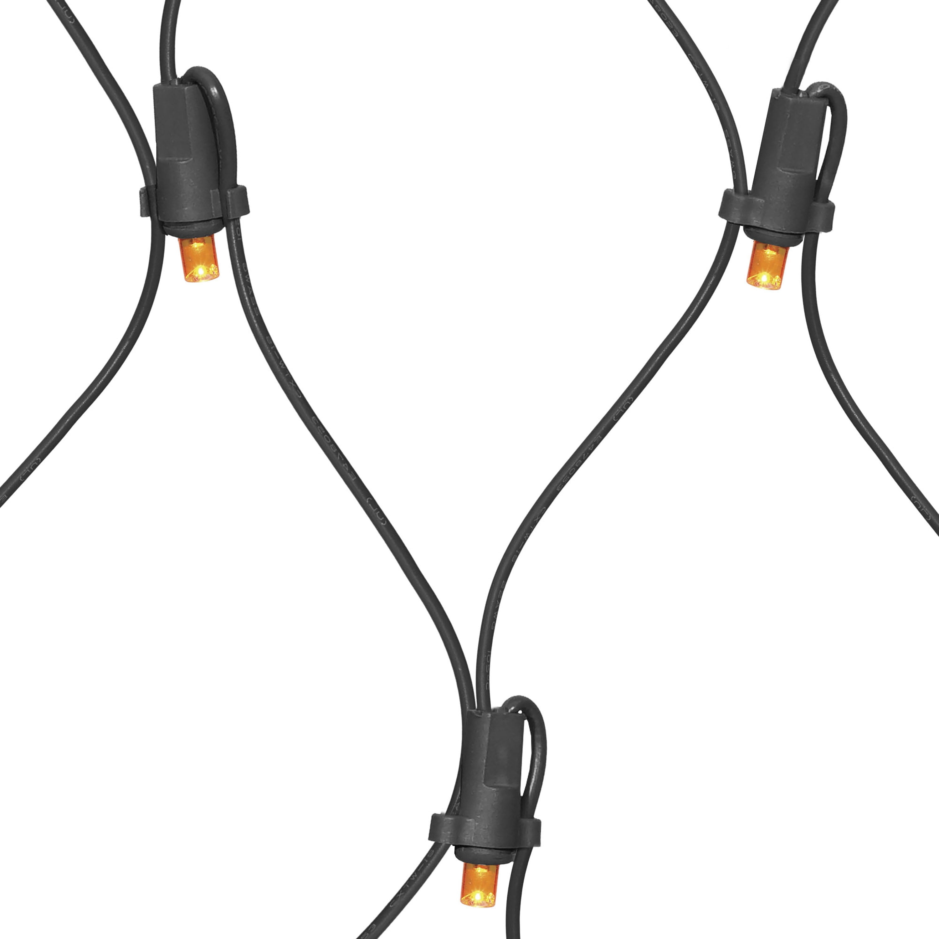Indoor/Outdoor 50-Count LED Net Lights, Orange, 4' x 4', Halloween by Way To Celebrate