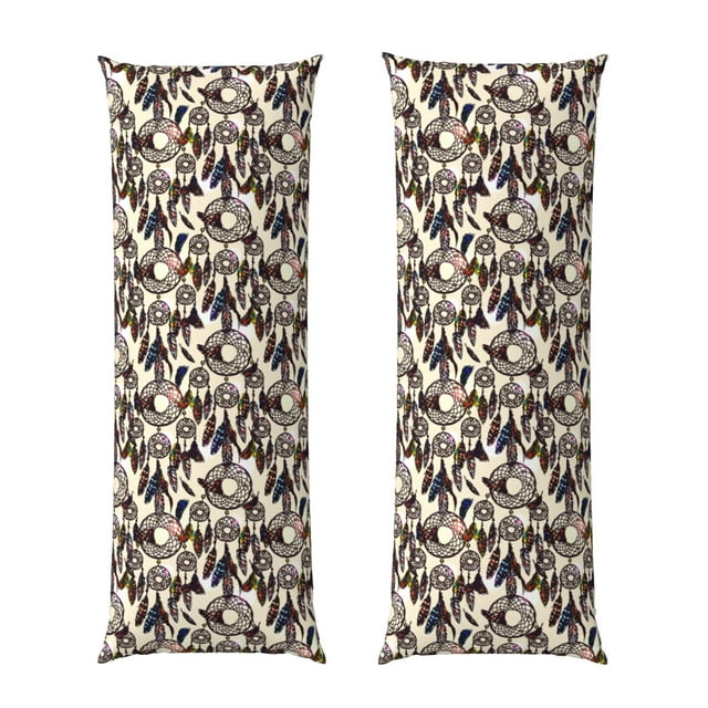 Bingfone Dreamcatcher Print Body Pillow Cover Long Pillow Case with Zipper Decorative Bedding Pillowcase 20"x54" Soft Cushion Pillow Case for Bedroom