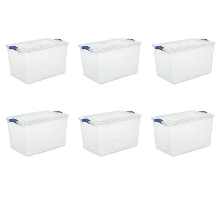 Sterilite, 66 Qt./62 L Latch Box, Stadium Blue, Case of