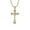 Gold Color, variant on Hip Hop 3A+ Cubic Zirconia Paved Bling Iced Out Long Cross 14K Yellow Gold Pendant Necklace for Men Rapper Jewelry Golden Silver Color