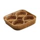 thumbnail image 5 of Canasta de pan de ratán de canasta de frutas tejidas con 4 canasta de servicio tejido de plato de compartimento para la mesa de café de comedor de, 5 of 8