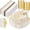 Ivory and Gold, variant on 350Pcs Gold Plastic Plates, Disposable Dinnerware Set for 50 Guests