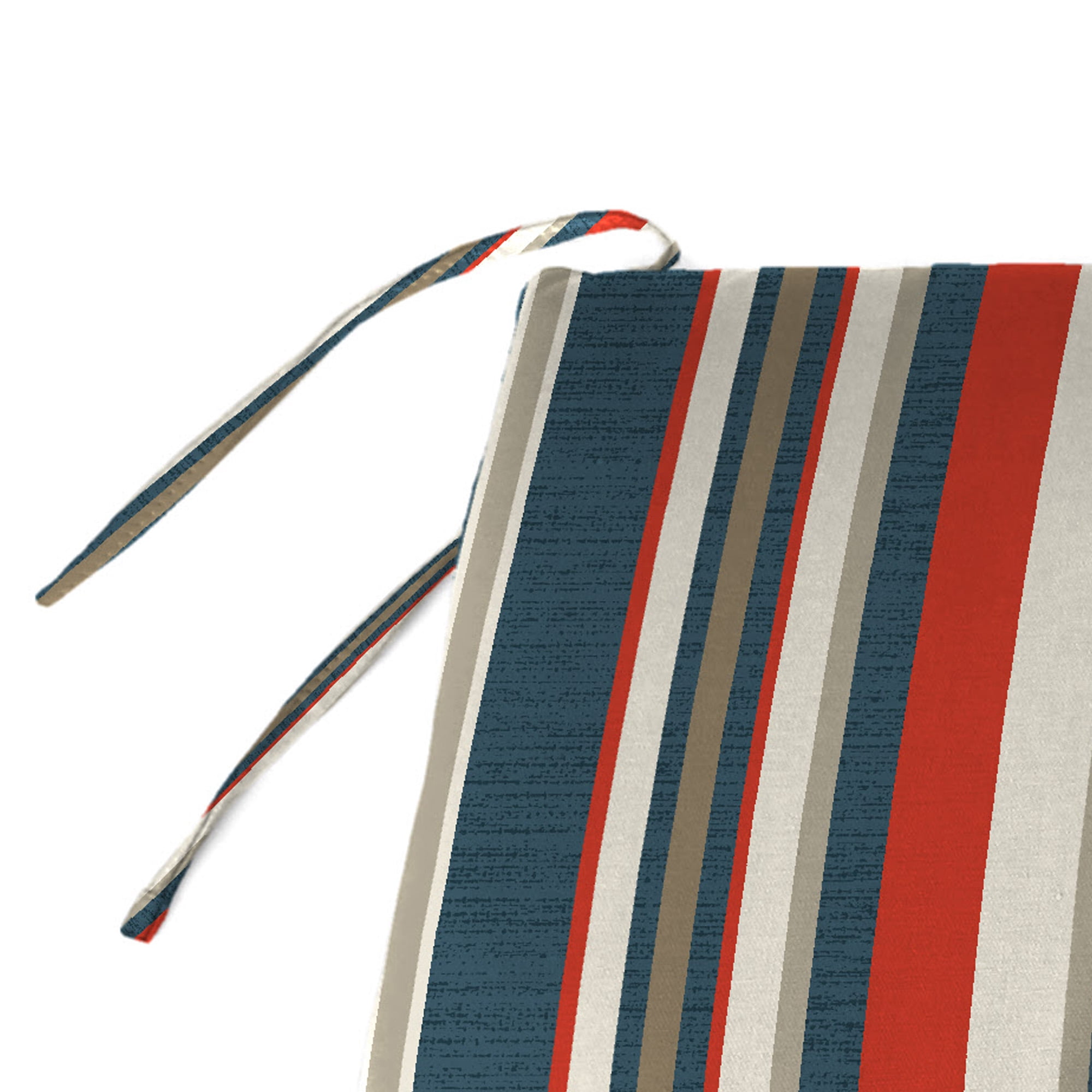 Jordan Manufacturing 47" x 16" Cambridge Red Stripe Rectangular Outdoor Settee Swing Bench Cushion with Ties