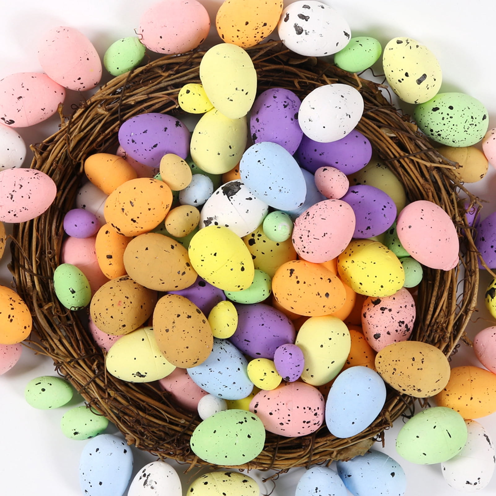 Visland Artificial Bird Eggs Fake Foam Eggs DIY Easter Eggs for Photo