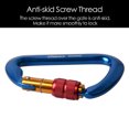 thumbnail image 6 of [5 Packs] Aluminum D-Ring Clip Hook Climbing Screw Locking Screwgate Rescue Carabiner Blue Iclover, 6 of 10