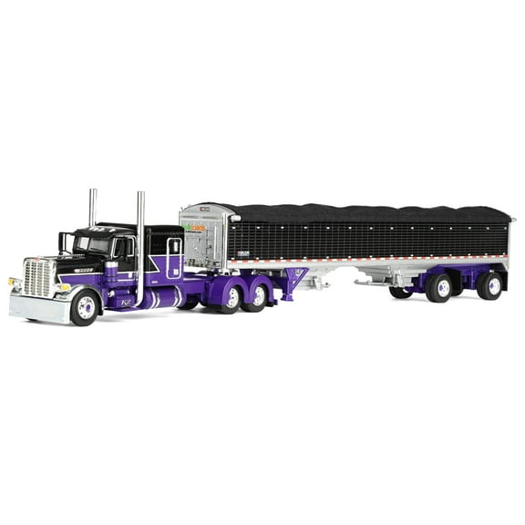 First Gear DCP 1/64 Peterbilt 389 Pride-N-Class Flat Top Sleeper with Wilson Pacesetter Spread Axle Grain Trailer: K2/Bulkloads 60-2152