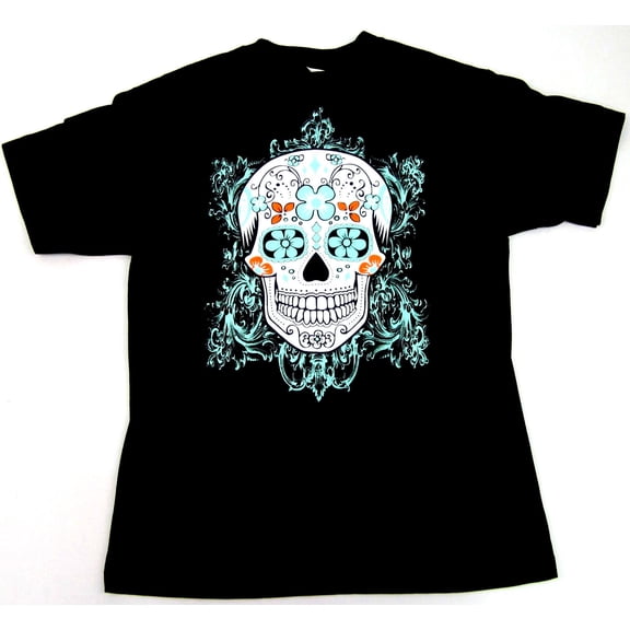 Reprint Rare Dia De Los Muertos Day Of Dead T-shirt Mexican Gothic Skull Tee Adult New