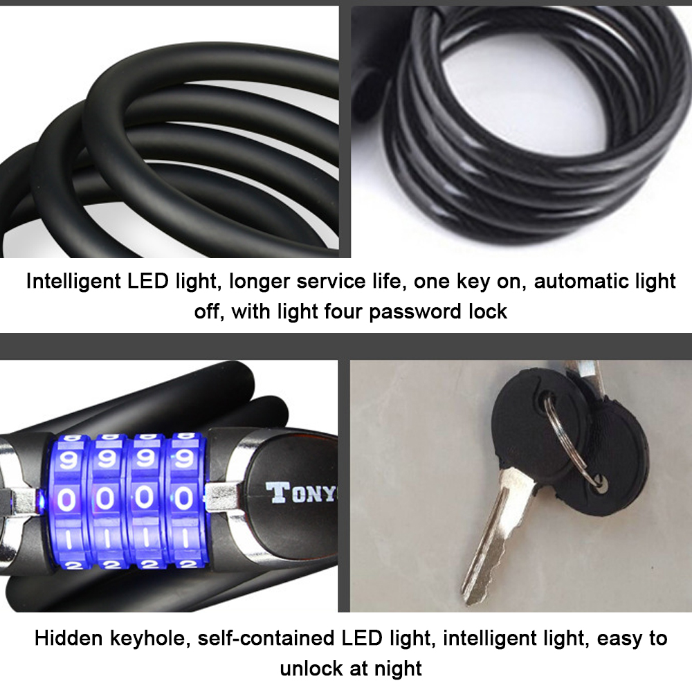 TONYON Universal Bicycle Lock Password 