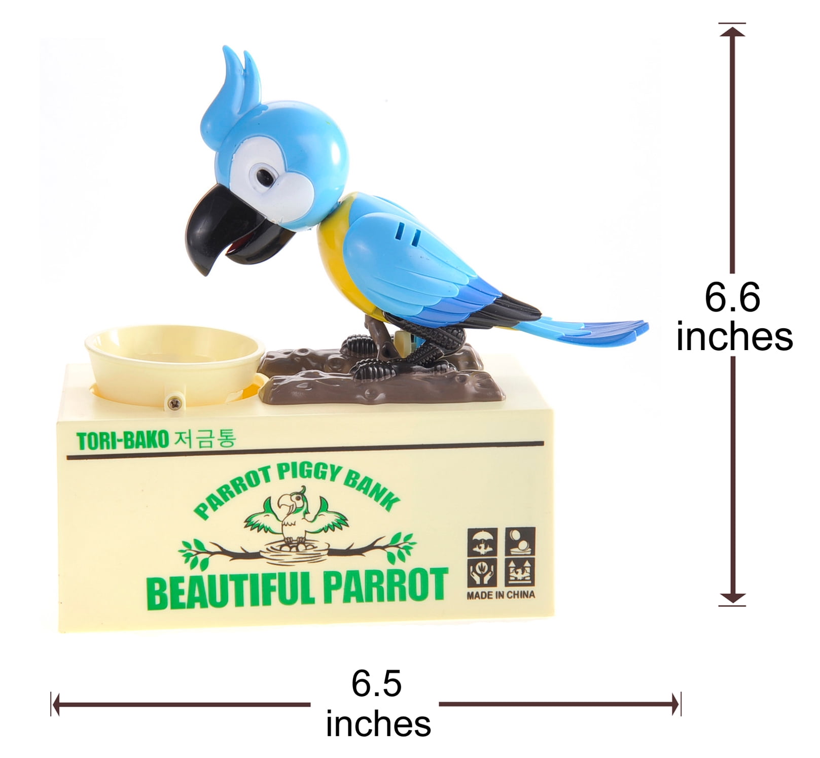 PlayWorld PennyPincher Parrot Coin Bank - Blue
