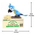 thumbnail image 3 of PlayWorld PennyPincher Parrot Coin Bank - Blue, 3 of 9
