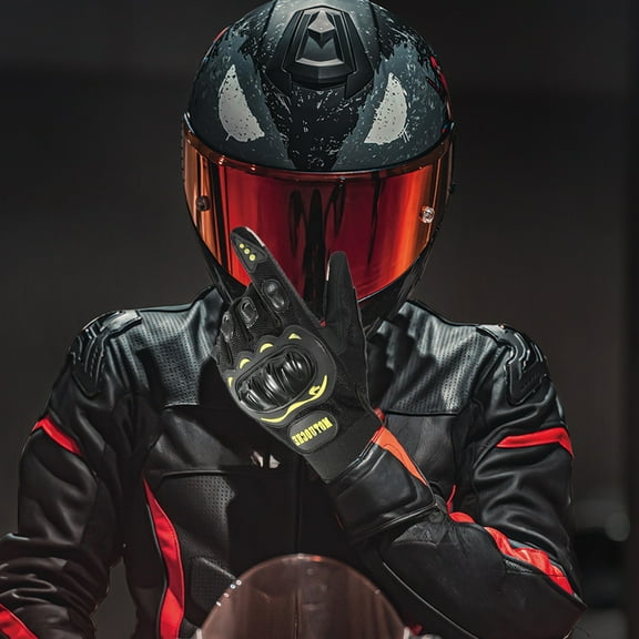 EGYMEN Riding Gloves, Motorcycle Gloves, Four Seasons Racing Gloves, Touchscreen Compatible Riding Gloves for Men and Women