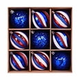 thumbnail image 2 of Ornament Storage Clear Out Deal, Independence Day 6Cm 9Pcs Box Set Electroplating Hand Drawn Red White Blue Day Decoration Decoration, Blue, Red, White, 2 of 9