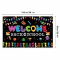 thumbnail image 3 of Backdrop Black and White Style Fabric Back to School Design for Classroom Photo Booth and Welcome School Events 1 Piece Decor for Elementary Student and Teacher Spaces, 3 of 4
