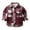 Red, variant on Odeerbi Kids Plaid Jackets Plush Thicken Toddler Flannel Plaid Shirt 2025 Long Sleeve Lapel Button Down Shacket Boys Girls Coats Fall Tops Blue