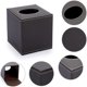 thumbnail image 3 of Funda cuadrada de cuero para caja de pañuelos: elegante soporte para caja de pañuelos con parte inferior magnética, cómoda, mesita de noche, mesa, encimera, hogar, oficina, coche, marrón, 3 of 5
