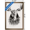 thumbnail image 3 of Moose - Trees Wall Poster, 14.725" x 22.375", Framed, 3 of 3