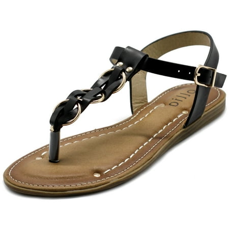 

Ollio Women s Shoes T-Strap Burnish Fade Vintage Zori Flats Sandals NEWBN14