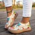 thumbnail image 5 of Women's Flyknit Breathable Slip-On Casual Rubber Shoes, Thick-Sole Anti-Slip Walking Flats, Multi-Color Options for Spring Footwear, 5 of 9