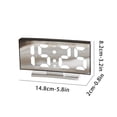 thumbnail image 4 of Fiudx Reloj de Pared Diy, Superficie de Espejo 3D, Pantalla Led Curva, Función de Temperatura y Fecha, Función de Repetición Multifuncional, Decoración para El Hogar y La Oficina, Alimentación Por Us, 4 of 6