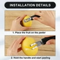 thumbnail image 2 of Cuchillo de canal, cuchillo de canal triangular de acero inoxidable con lazo para colgar, herramientas multifuncionales para pelar frutas para el hogar, barra de cocina, 2 of 5