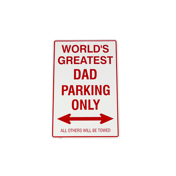 Hangtime World Greatest Dad metal parking sign 8 x 12 inches