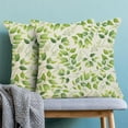 thumbnail image 2 of Spring Pillow Covers 18x18 Set of 2, Sage Green Leaf Decorative Spring Throw Pillows Green Farmhouse Cushion Pillow Covers for Sofa Couch Outdoor Decor, 2 of 6