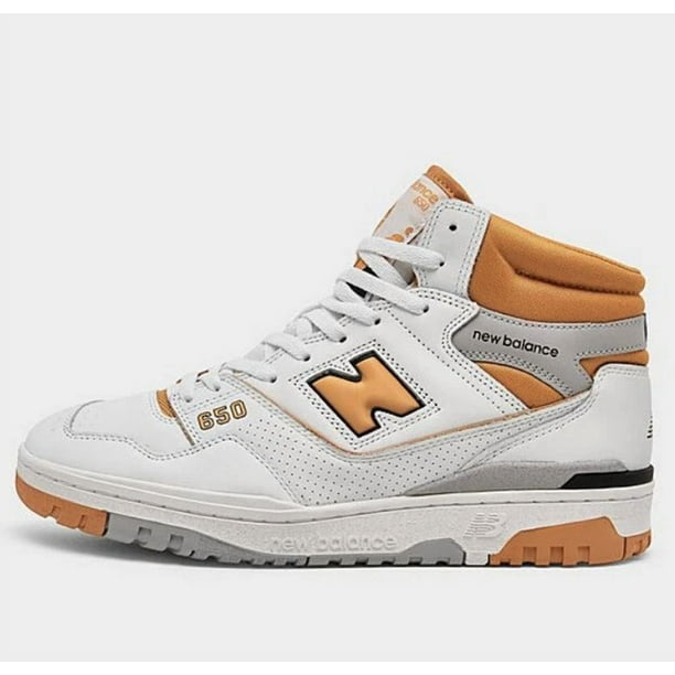 NEW BALANCE 650 CASUAL SHOES White Canyon Yellow BB650RCL Sz 11 Mens Sneaker NEW