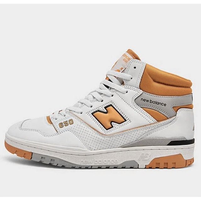NEW BALANCE 650 CASUAL SHOES White Canyon Yellow BB650RCL Sz 11 Mens Sneaker NEW