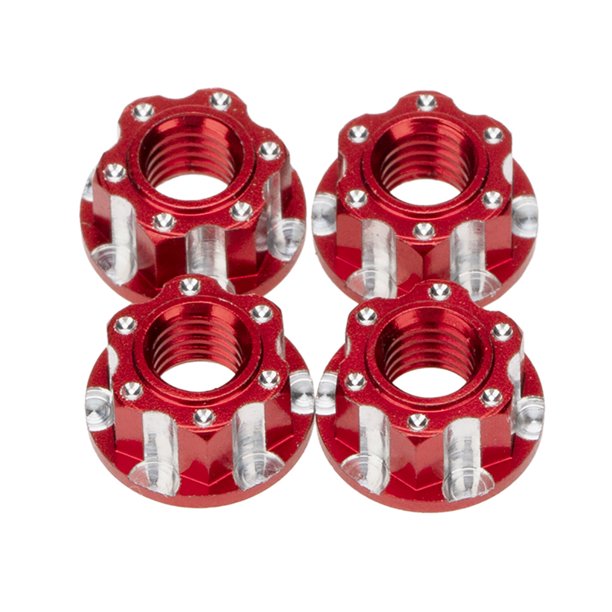 Vogacara Tuercas de brida RC de 4 piezas, accesorios de actualización de ajuste automático simples profesionales, Kit de ajuste modificado, reemplazo Type3 NO3 Vogacara FN001743-01