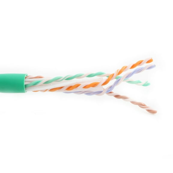 TE Connectivity 2171012-5 Plenum CAT6A Cable, CMP, U/UTP, 23-AWG, Green, 1000-Feet