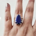 thumbnail image 4 of Coffin Lapis Lazuli Ring, Natural Afghani Lapis Ring, September Birthstone Ring, Womens Ring, Coffin Ring, 925 Sterling Silver, Christmas, Handmade, Statement Jewelry, Coffin Shape Gemstone Ring, 4 of 6