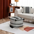 thumbnail image 4 of MOCOFO Unstuffed Tufted Ottoman Tassel Square Pouf Cover - Washable Ottoman Foot Stool for Living Room Home Decor, 4 of 12