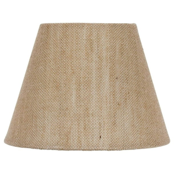 European Drum Style Chandelier Lamp Shade 6 Inch Natural Burlap Clips