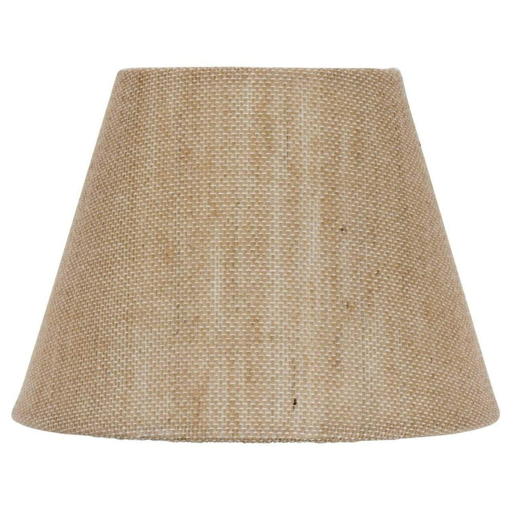 European Drum Style Chandelier Lamp Shade 6 Inch Natural Burlap Clips ...