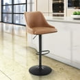 thumbnail image 2 of Sylmar Tabouret Réglable en Hauteur en Similicuir Brun Sable, 2 of 8