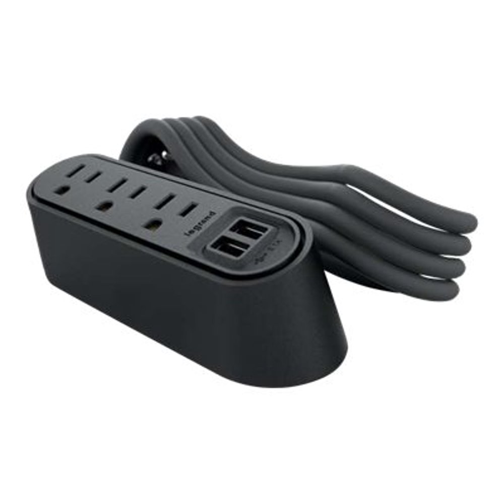 Wiremold Slim Desktop Power Center 3 Power and 2 Smart USB Ports