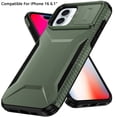 thumbnail image 3 of For iPhone 16 6.1 inch Ultimate U Design Hybrid with Camera Window Covering - Midnight Green, 3 of 4