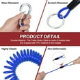 thumbnail image 3 of Uxcell Breakaway Trailer Cable, Trailer Brake Away Cable Safety Cable Straps Spring Towing Coiled Wire with Clip Blue 5 ft x 0.35", 3 of 7