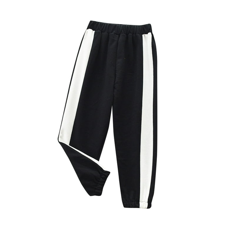 Kid's Track Pants Ivory Cotton Fleece