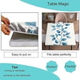 thumbnail image 3 of Fitted Outdoor Tablecloth Square, Jade Leafy Trail Pattern Printed on Polyester Table Cover for Outdoor Table, Perfect for Wedding Reception Banquet Hall, Fit for 36" x 36" Square Tables, 3 of 4