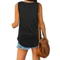thumbnail image 3 of TEMOFON Tank Tops for Women V Neck Women Sleeveless Shirts Loose Fit Summer Tanks Flowy Casual Basic Tops Solid Color Black Size XL, 3 of 5