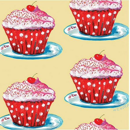 Trademark Fine Art "Cherry Cupcakes" Canvas Art by Wendra