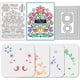 thumbnail image 1 of Juego de 10 sellos de fondo con diseño de arte popular, marco rectangular de metal, troqueles, capas de color, mandalas, flores, pintura PET, plantillas para manualidades., 1 of 8
