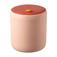 thumbnail image 2 of Compact Press-Top Small Trash Can for Desk Office Use with Lid, Durable Plastic Mini Wastebasket for Home Living Room Bedroom Car, Space-Saving Odor-Control Design(Pink)，Hulucky, 2 of 8