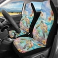 thumbnail image 2 of Yuyamidu Sea Turtle Car Front Seat Covers Waterproof Car Seat Cover Starfish Front Seat Cover Protection Universal Interior Accessories for Auto Truck Van SUV 2 Pcs, 2 of 7