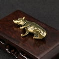 thumbnail image 3 of MATROOY Collect Solid Brass Hyena Figurine Small Statue Home Ornaments Animal Figurines, 3 of 4