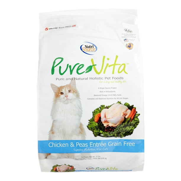 53 Best Pictures Pure Vita Cat Food : Pure Vita Grain Free Chicken and Peas Cat Food, 6.6-Pound ...