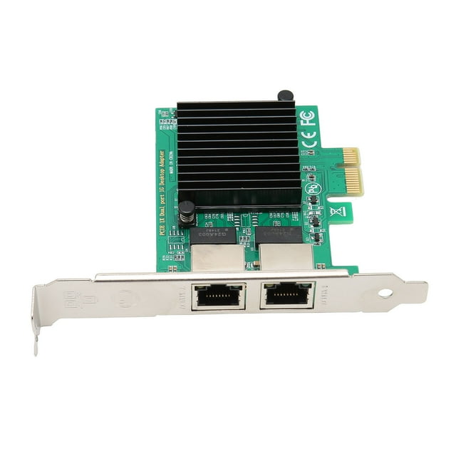 Carte Réseau Ethernet Gigabit, 1000m Carte Réseau Ethernet Gigabit Double R Port Serveur Carte Réseau Conçue pour l'Avenir