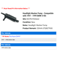 thumbnail image 2 of Headlight Washer Pump - Compatible with 1997 - 1999 BMW 318ti 1998, 2 of 3