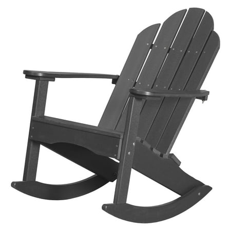 WILDRIDGE Classic Plastic Adirondack Rocker Chair